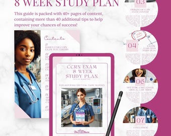 CCRN-examen 8 weken studieplan - paarse versie; Jouw ultieme digitale studiegenoot
