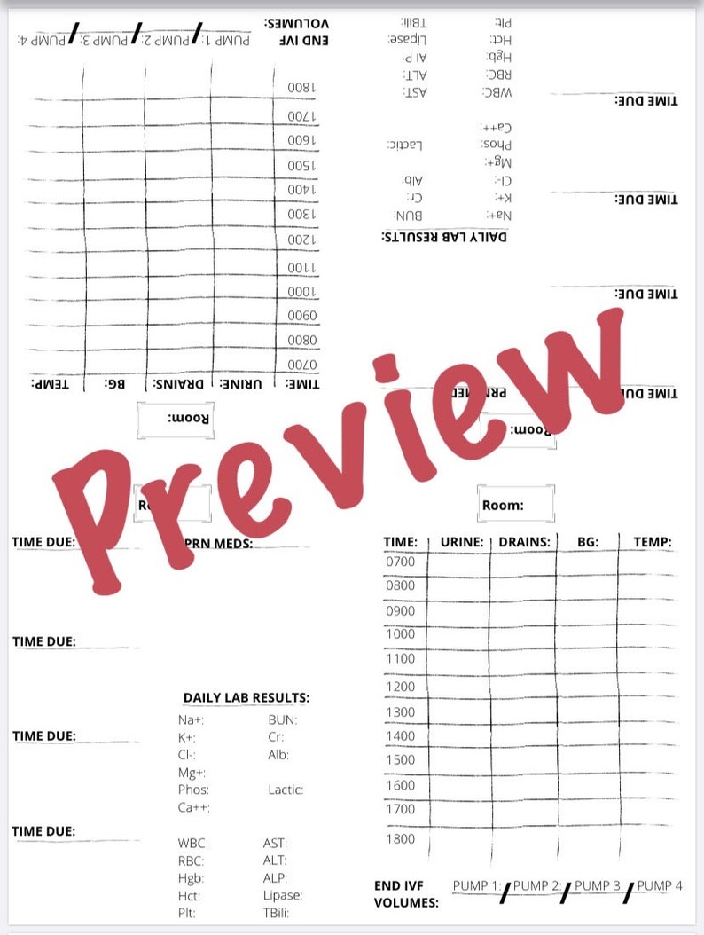 Day Shift ICU Pocket Patient Organizer image 2