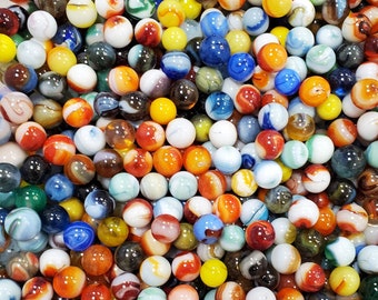 JABO Classics Swirl Marbles: Mixed Colors Set of 50