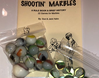 Marble Games Set: Rulebook for 22 Marble Games, 24 Target Marbles and 2 Shooters