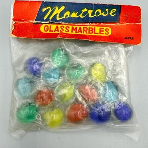 Montrose Glass Marbles Bag: Set of 15