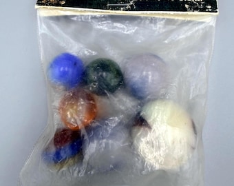 Alox Agates Air Force Marbles Bag: Set of 7