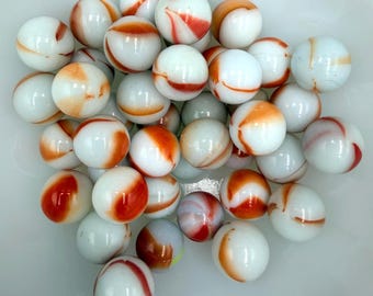 Red Patch Target Marbles: Set of 25