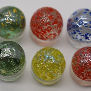 6 Rare "Stardust" Marbles - Vacor/Mega Marbles for Collectors in a gift box