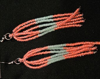 Pendientes largos con cuentas