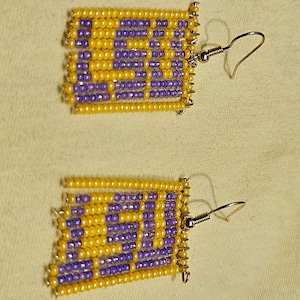 LSU Dangle Earrings
