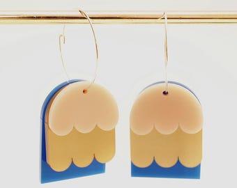 Petals of Love pretty and feminine hoop earrings