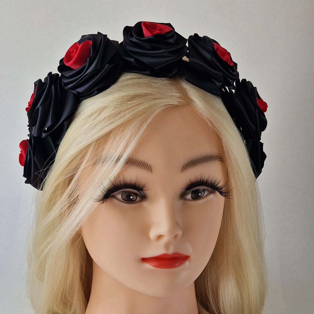 Hawaii Floral Pattern Hairband Black