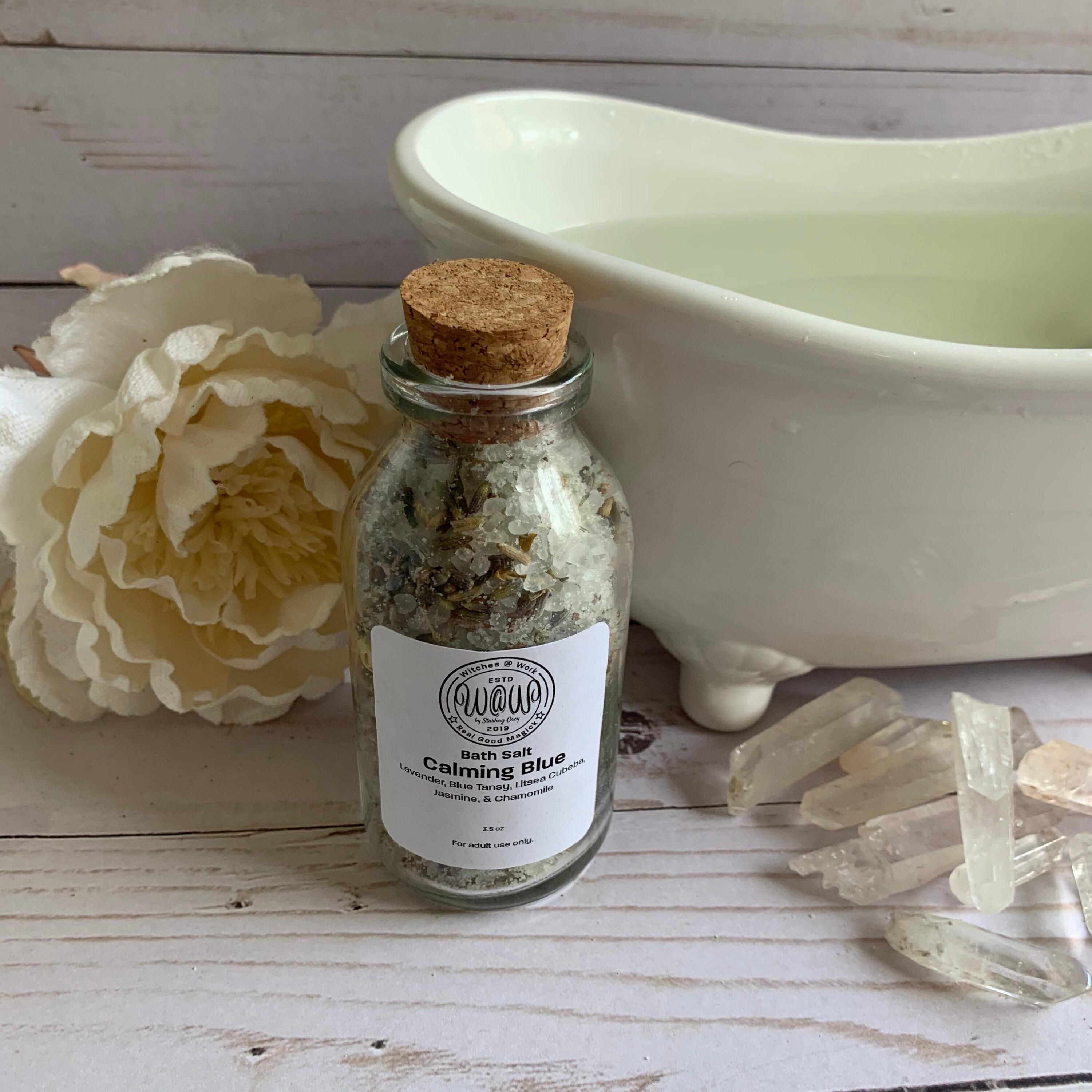 Calming Blue Bath Salts Blessed Bath Salt Ritual Cleansing | Etsy