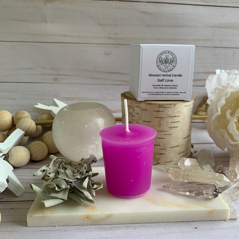Self Love Candle Blessed Herbal Candle Self Awareness Etsy