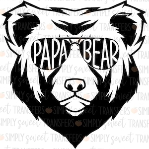 Papa Bear, Sublimation Transfer, Ready to Press