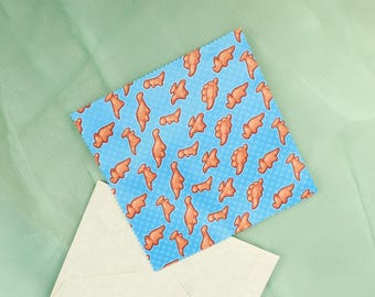 Dinosaur Chicken Nugget Cleaning Cloth - Autism Neurodivergent Safe Food Gift