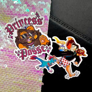 Dungeon Crawler Carl and Princess Posse Sticker Set - Booktok - litRPG - DCC - Book Gift - Princess Donut - Laptop Sticker - RPG