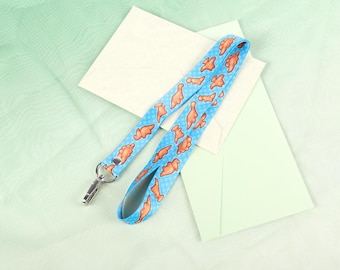 Dinosaur Chicken Nugget Lanyard - Neurodivergent - Safe Food - Badge Holder