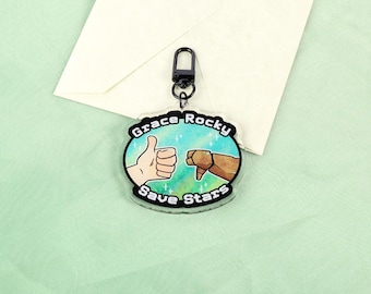 Rocky Grace Save Stars Acrylic Keychain - Project Hail Mary Scifi Book and Movie Gift