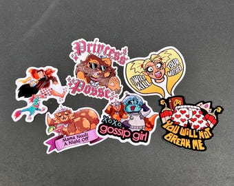 Dungeon Crawler Carl Sticker Set - Booktok - litRPG - DCC  - Princess Donut - RPG - Princess Posse - Samantha