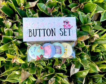 Gravity Falls Button Set - Cartoon - Mystery Shack - Mable & Dipper Pines - Bill Cipher - Waddles - Journal 3 - Backpack Pins - Cartoon Gift