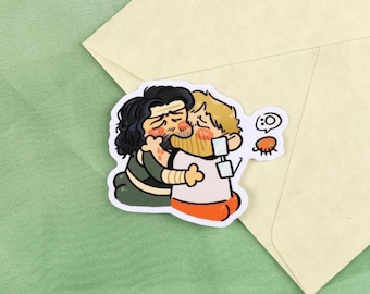 Bloody Mary Kiss Meme Sticker - Iron Lung, Project Hail Mary, Simon the Convict, Ryland Grace, Scifi, yaoi