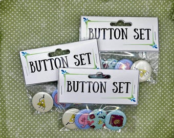 Gravity Falls Button Set - Cartoon - Mystery Shack - Mable & Dipper Pines - Bill Cipher - Waddles - Journal 3 - Backpack Pins - Cartoon Gift