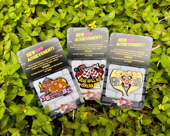 Dungeon Crawler Carl Enamel Pins – Samantha, Princess Donut, Mongo, Booktok LitRPG