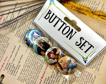 Delicious in Dungeon Button Set - Anime - Dungeon Meshi - Backpack Pins - Lanyard Pins - Anime Gift - Marcille Senshi Chilchuck Laios