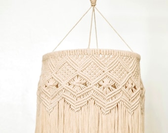 Macrame Chandelier / Macrame Lampshade / Boho Wedding / Macrame Decor / Boho Decor / Bohemian / Housewarming Gift / Birthday Gift / Wall Art