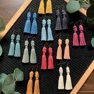 Macrame Earrings / Macrame / Boho Earrings / Boho Wedding / Bohemian Style / Bridesmaid Gift / Birthday Gift / Boho / Fall Earrings / Fall