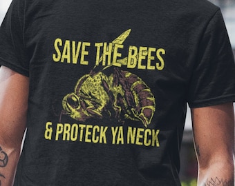 Save The Bees And Protect Ya Neck Unisex Heavy Cotton Tee