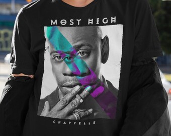 Dave Chappelle Most High Unisex Jersey Short Sleeve Tee  / Third Eye Dave Chappelle Glitch Aesthetic Graphic T-Shirt