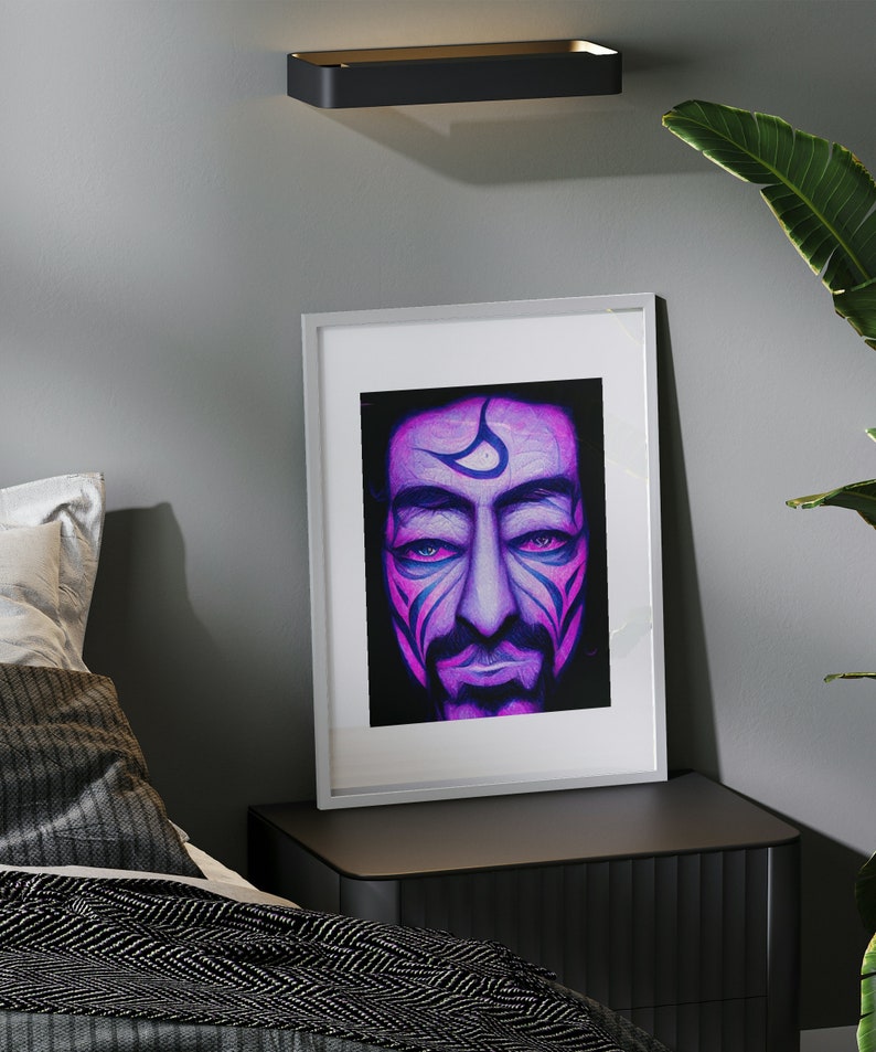 Colorful Surreal Alan Watts Art Print Pop Art Digital Art Etsy