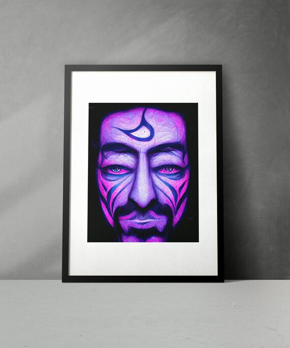 Colorful Surreal Alan Watts Art Print Pop Art Digital Art Etsy