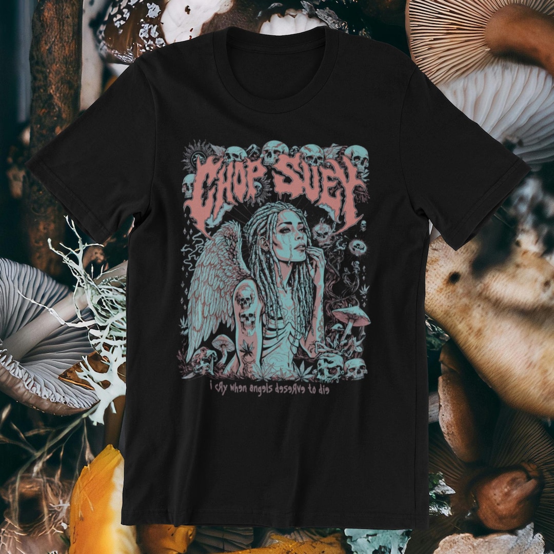 Nu Metal Crying Angel T-shirt, System of a Down Inspired Graphic