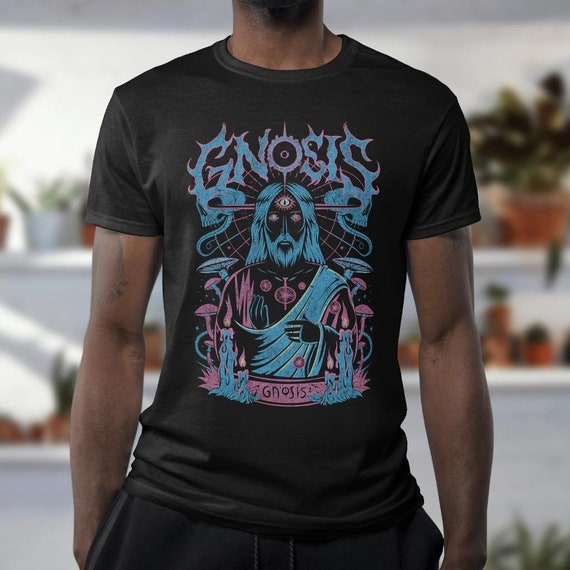 Gnostic Jesus Death Metal T-shirt, Three-eyed Christ Dark Art - Etsy