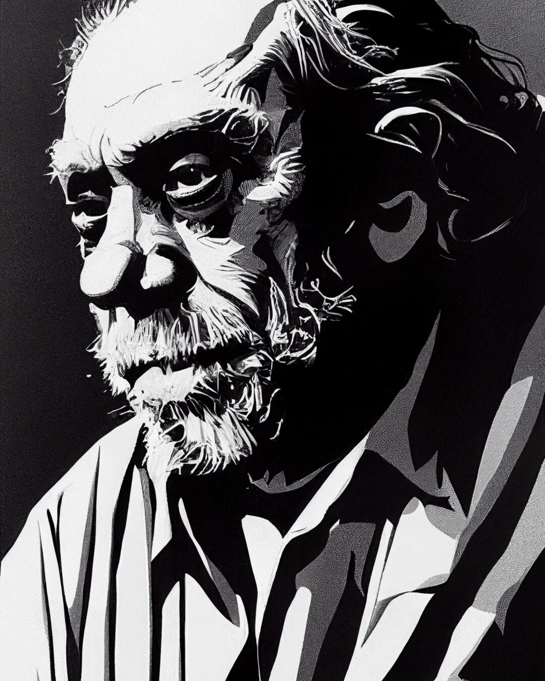 Charles Bukowski Art Print, Pop Art, Digital Art Poster, Printable Art ...