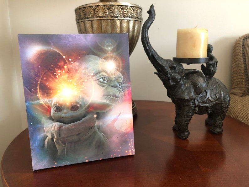 Yoda and Baby Yoda Canvas Wall Art / Gallery Wrap Original Etsy
