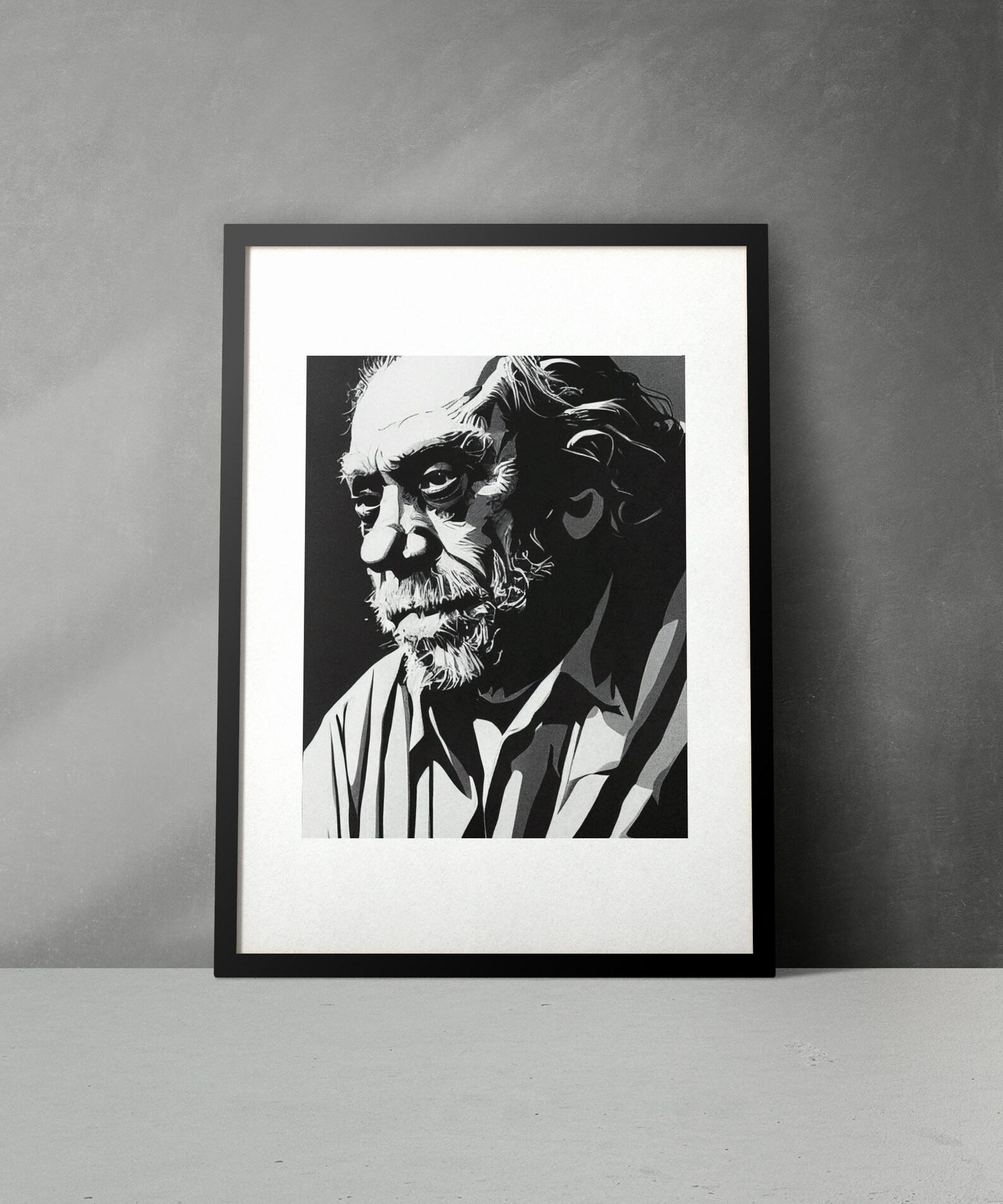 Charles Bukowski Art Print, Pop Art, Digital Art Poster, Printable Art ...