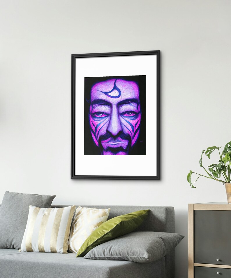 Colorful Surreal Alan Watts Art Print Pop Art Digital Art Etsy