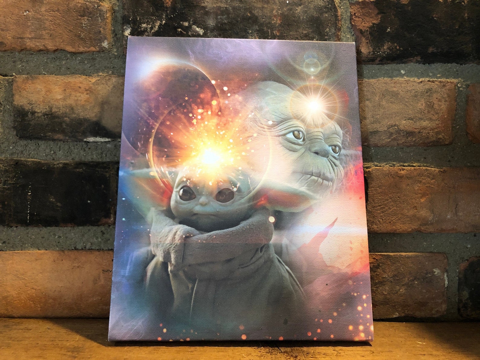 Yoda and Baby Yoda Canvas Wall Art / Gallery Wrap Original Etsy
