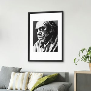 Charles Bukowski Art Print, Pop Art, Digital Art Poster, Printable Art ...