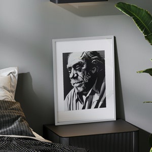 Charles Bukowski Art Print, Pop Art, Digital Art Poster, Printable Art ...