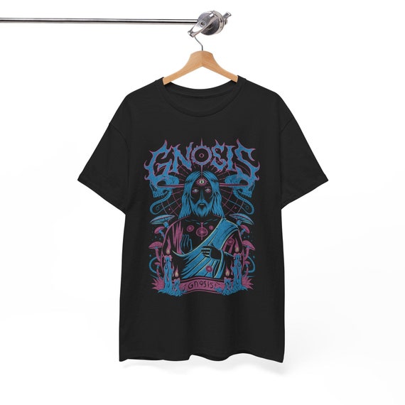 Gnostic Jesus Death Metal T-shirt, Three-eyed Christ Dark Art - Etsy