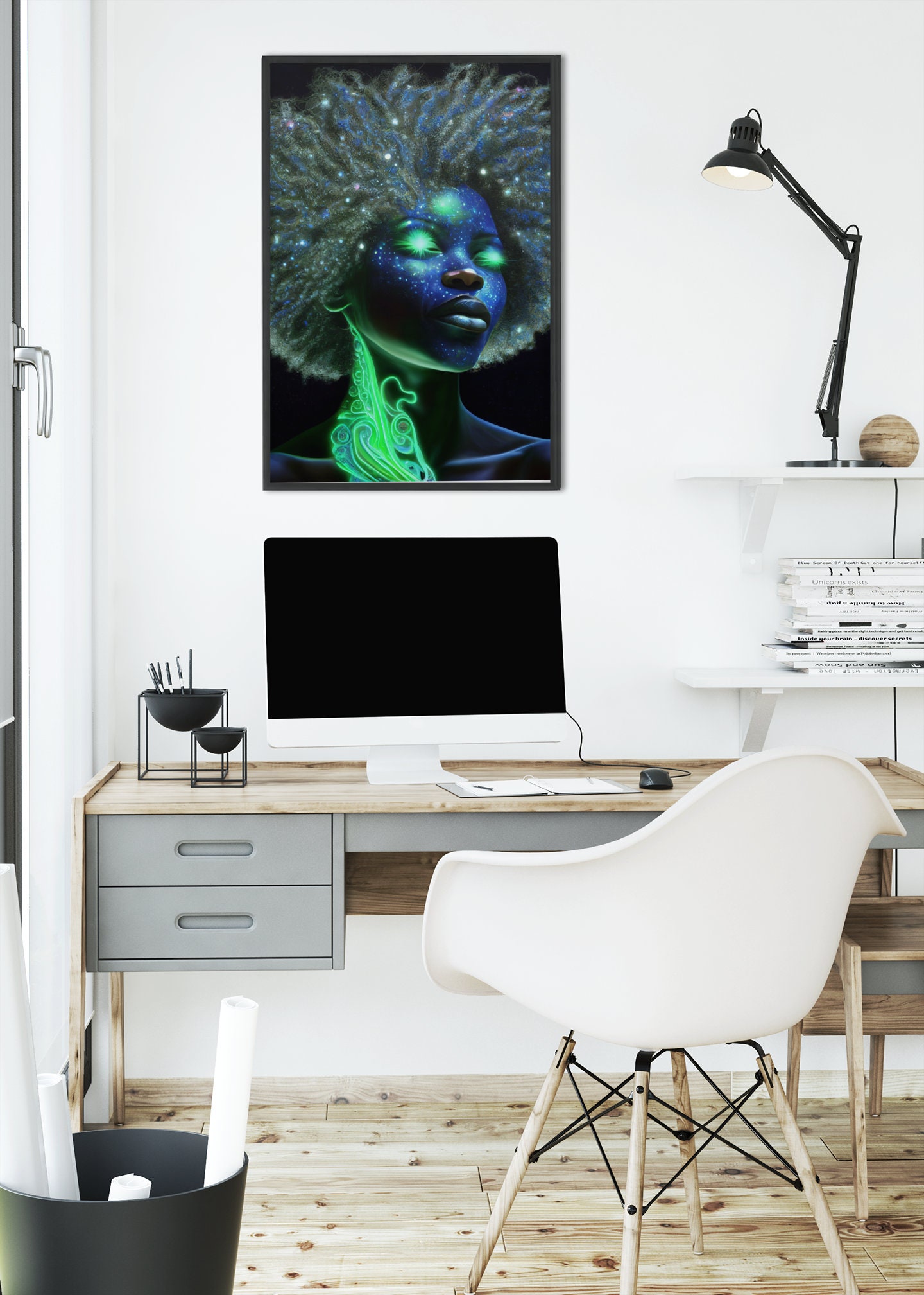 Cosmic Afro Goddess Digital Download Art Print Instant - Etsy