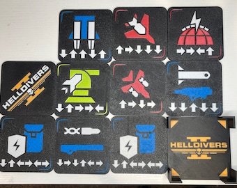 5 Hell Divers Stratagems Coasters | Hell Divers Merch | Message with a request or else mystery