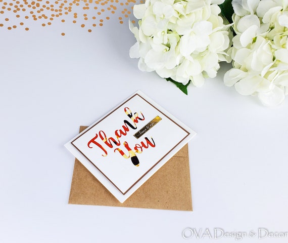Thank You Card Thank You Note African Print Fabric Tribal Etsy