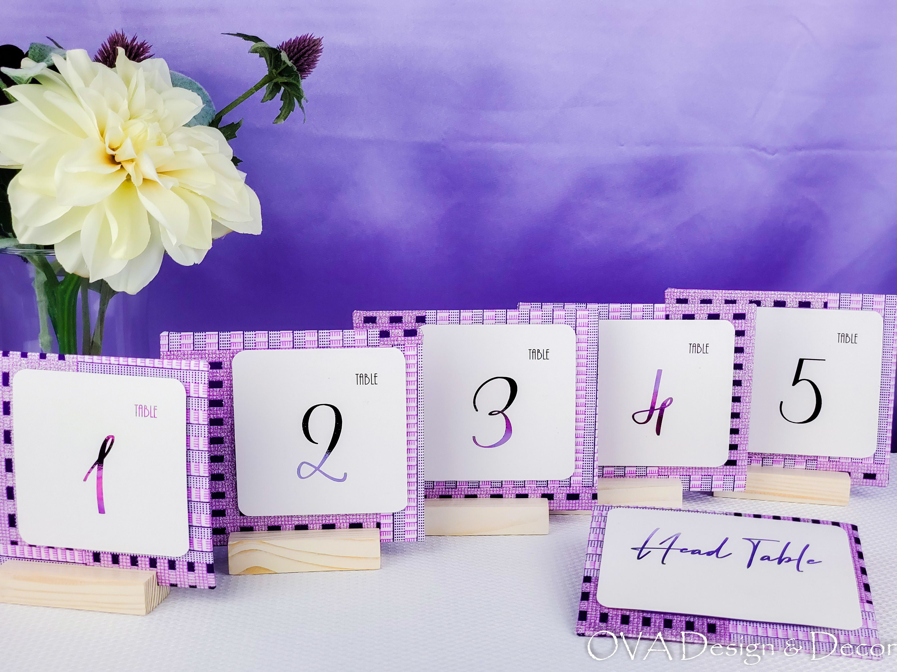 Table Numbers With Holder Wedding Table Numbers African Fabric