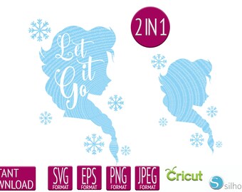 Download Elsa Silhouette Svg Etsy SVG Cut Files