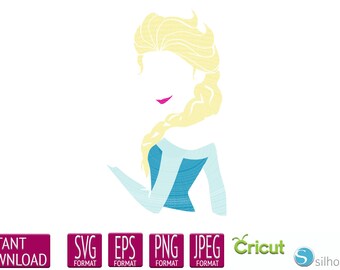Download Elsa Silhouette Svg Etsy SVG Cut Files