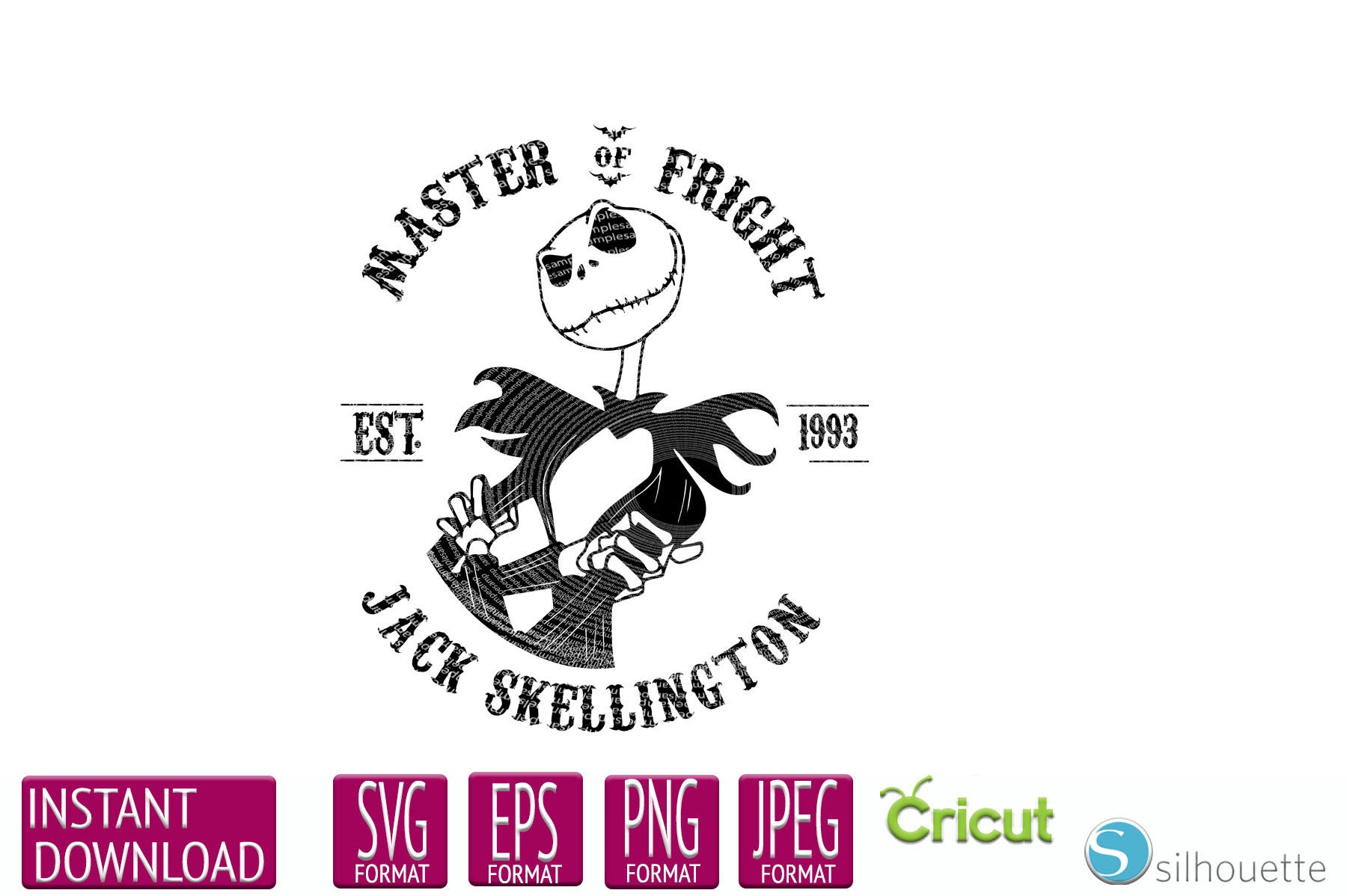 Jack Skellington Svg Jack and Zero Svg Nightmare Before | Etsy UK