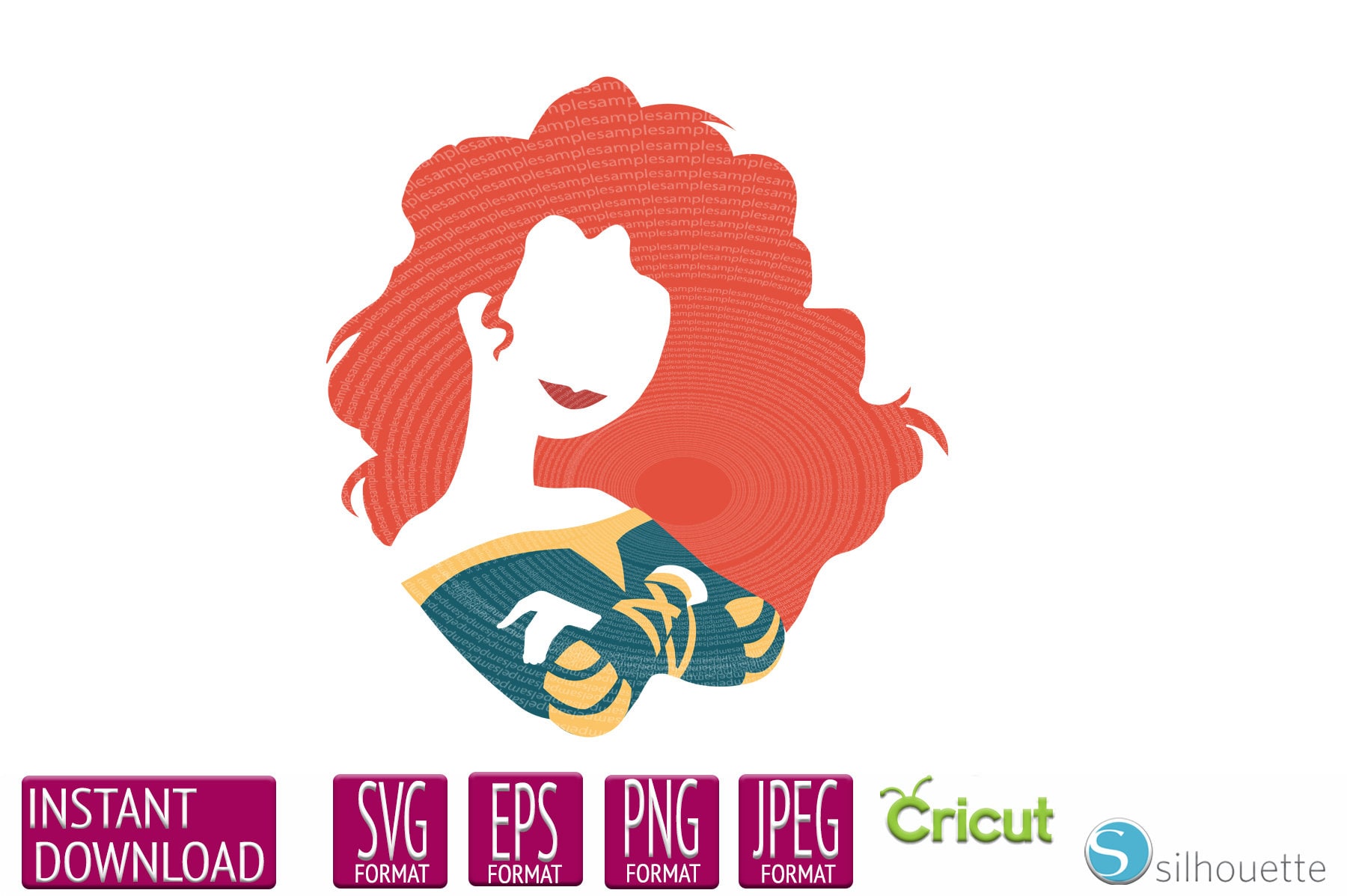 Brave SVG Merida Silhouette SVG Datei Vektor für Cricut | Etsy