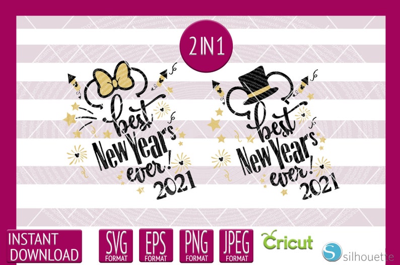 Download DESCARGA INSTANTE SVG Disney Año Nuevo 2021 Minnie Ears | Etsy